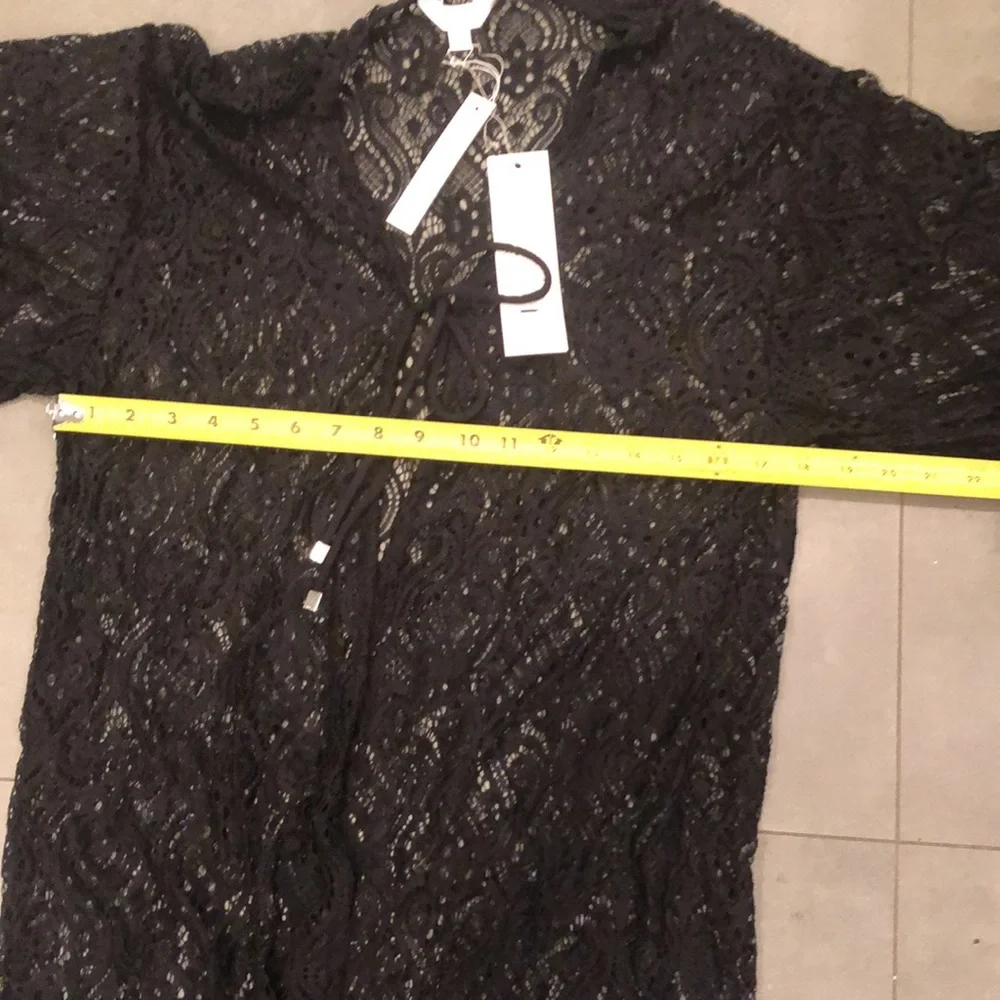 Elan Beach Long Black Lace Cover Up - Picture 11 of 15